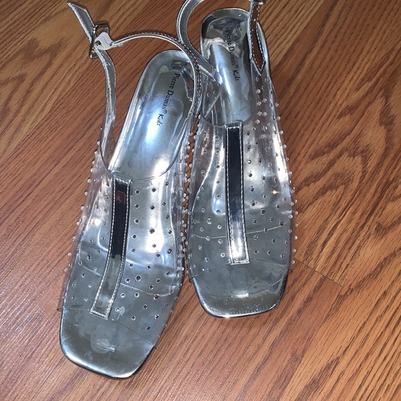 Rhinestone Clear Dress Heels, Worn 1x NO SCRATCHES OR MARKS, Stunning - Picture 3 of 7